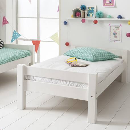Lit avec sommier pin massif  lilja Blanc 2 - vertbaudet enfant 