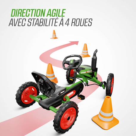 Kart à pédales enfant 3ans+ - Fendt Green/red 4 - vertbaudet enfant 