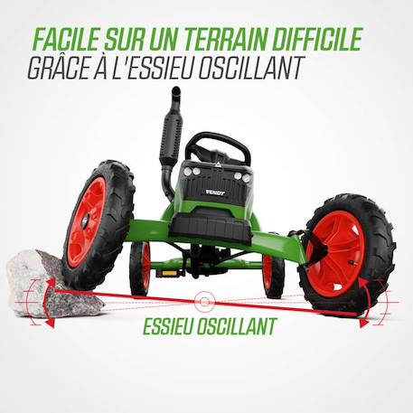 Kart à pédales enfant 3ans+ - Fendt Green/red 3 - vertbaudet enfant 