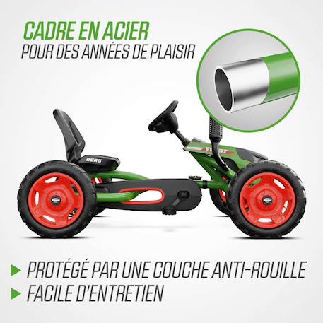 Kart à pédales enfant 3ans+ - Fendt Green/red 5 - vertbaudet enfant 