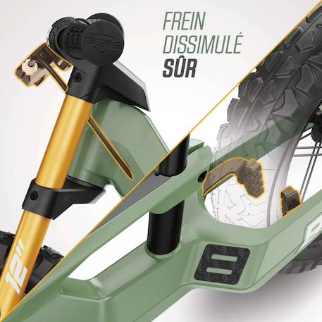 Draisienne enfant tout terrain - 12 pouces Beige+Green+Red 8 - vertbaudet enfant 
