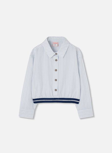 Chemise popeline fille rayures  - vertbaudet enfant
