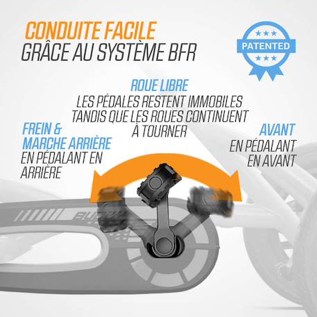 Kart à pédales pour enfants, 3+ ans, buddy b-orange Orange 6 - vertbaudet enfant 