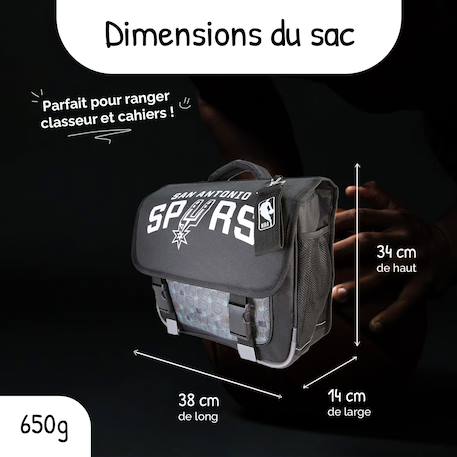 Cartable scolaire 2 compartiments NBA San Antonio Spurs - 38 cm Noir 3 - vertbaudet enfant 