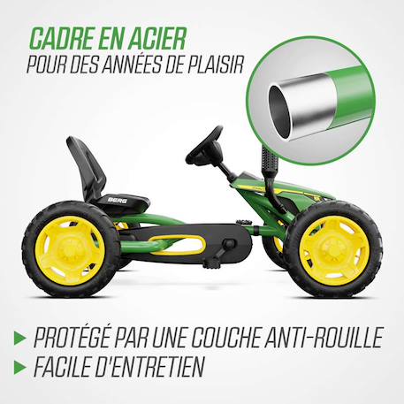 Kart à pédales enfants 3ans+ - John Deere Green/yellow 5 - vertbaudet enfant 