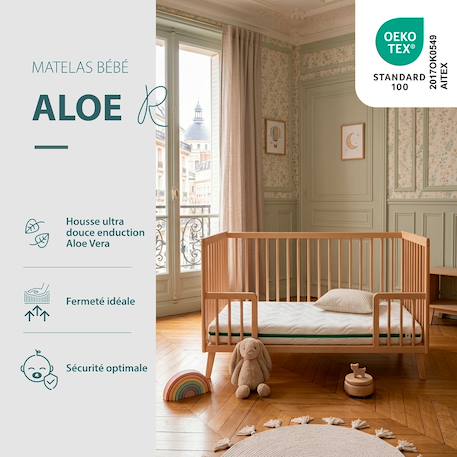 Matelas bébé aloe r Blanc 2 - vertbaudet enfant 