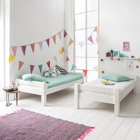 Lit avec sommier pin massif  lilja Blanc 4 - vertbaudet enfant 