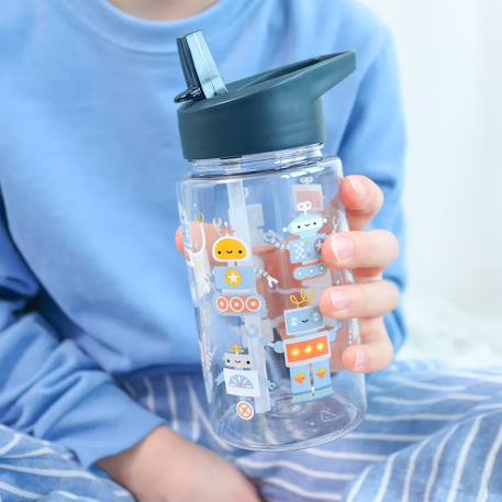 Gourde enfant ergonomique 450 ml Beige+Bleu+Bleu marine+Gris+Jaune+Kaki+Noir+Parme+Rose+Vert de gris+Vert menthe 12 - vertbaudet enfant 