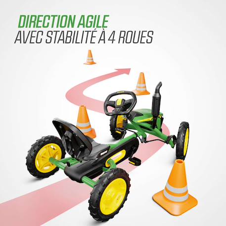 Kart à pédales enfants 3ans+ - John Deere Green/yellow 4 - vertbaudet enfant 