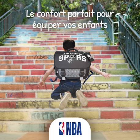 Cartable scolaire 2 compartiments NBA San Antonio Spurs - 38 cm Noir 5 - vertbaudet enfant 