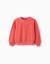 Sweat en coton avec épaules tombantes Corail clair 1 - vertbaudet enfant 