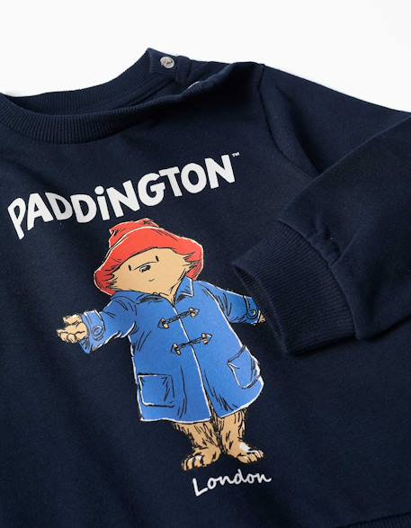 Sweat en coton avec imprimé paddington Bleu foncé 3 - vertbaudet enfant 