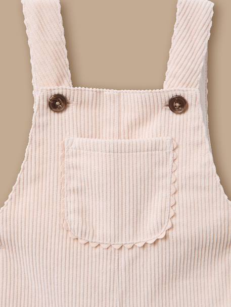 Salopette en velours côtelé bébé Vanille+Vert pastel 2 - vertbaudet enfant 