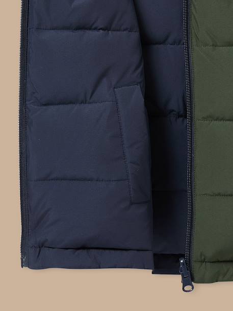 Doudoune sans manches réversible garçon Vert chasse 2 - vertbaudet enfant 