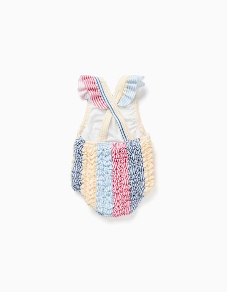 Maillot de bain à rayures avec volants you&me Rouge 2 - vertbaudet enfant 