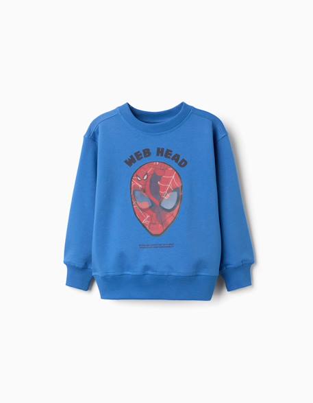 Garçon-Pull, gilet, sweat-Sweat en coton peigné avec imprimé lenticulaire spider-man