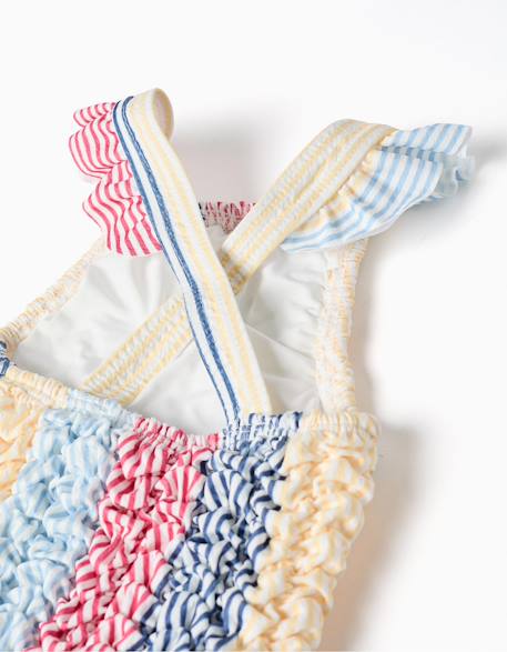 Maillot de bain à rayures avec volants you&me Rouge 3 - vertbaudet enfant 