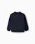 Sweat en coton avec grande poche Bleu foncé 2 - vertbaudet enfant 