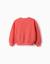 Sweat en coton avec épaules tombantes Corail clair 2 - vertbaudet enfant 