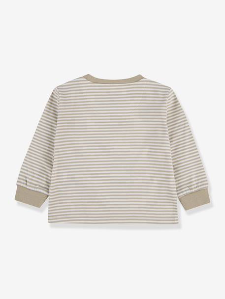 T-shirt manches longues rayé beige 3 - vertbaudet enfant 
