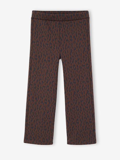Pantalon fille jacquard chocolat 3 - vertbaudet enfant 