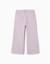 Pantalon à jambe large en sergé avec quatre poches Blanc+Mauve clair+Vert 6 - vertbaudet enfant 