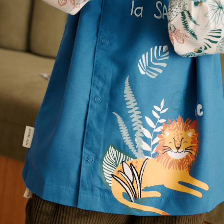 Tablier enfant roi de la savane Bleu 6 - vertbaudet enfant 