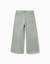Pantalon à jambe large en sergé avec quatre poches Blanc+Mauve clair+Vert 10 - vertbaudet enfant 