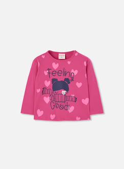 T-shirt en maille fille imprimé  - vertbaudet enfant