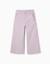 Pantalon à jambe large en sergé avec quatre poches Blanc+Mauve clair+Vert 5 - vertbaudet enfant 