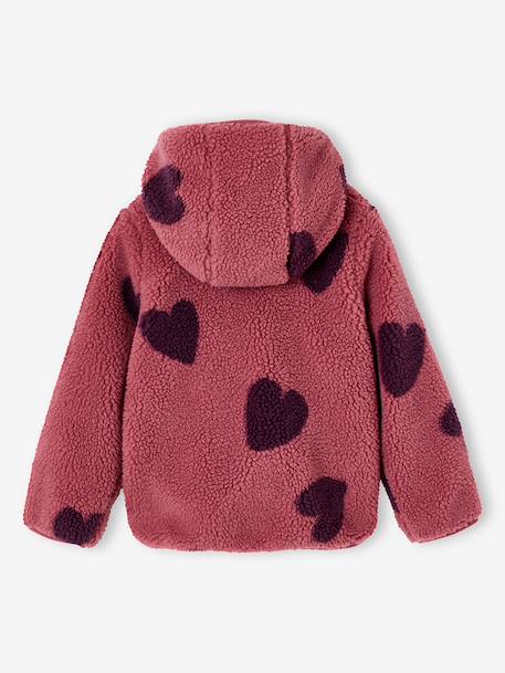 Fille-Manteau-Veste fille sherpa motifs