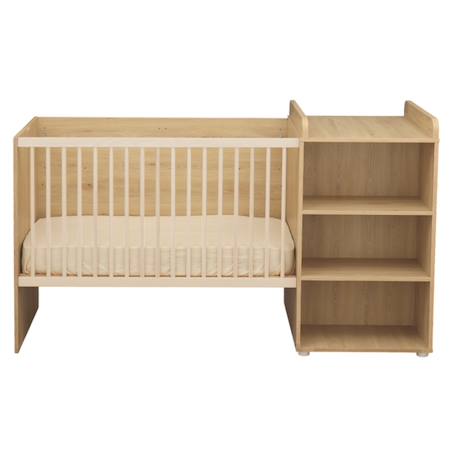 Lit combiné 60x120 évolutif en 90x190 décor bois hêtre - adele Marron 2 - vertbaudet enfant 