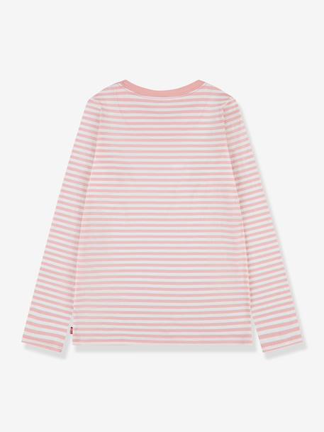 T-shirt manches longues rayé rose 2 - vertbaudet enfant 