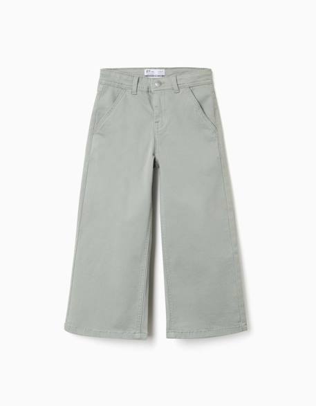 Fille-Pantalon à jambe large en sergé avec quatre poches