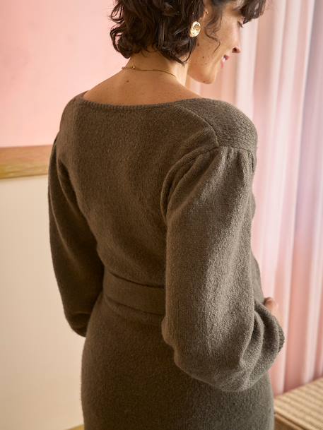 Robe de grossesse col V kaki 2 - vertbaudet enfant 