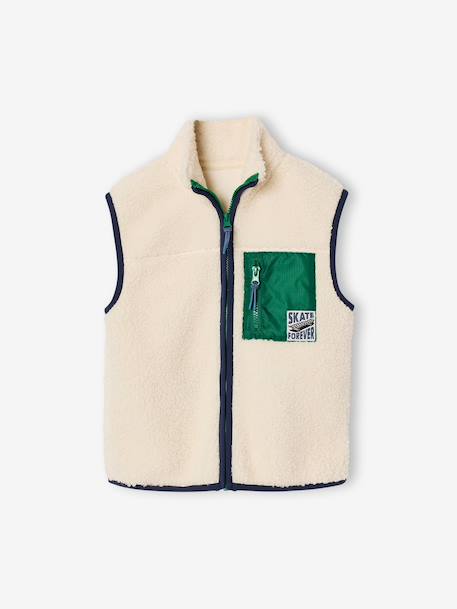 Gilet sans manches garçon caramel+écru 6 - vertbaudet enfant 