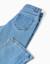 Pantalon en jean à coupe droite avec 5 poches Bleu+Bleu foncé 4 - vertbaudet enfant 