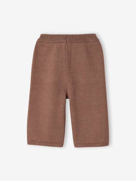 Pantalon bébé fille tricot chocolat 2 - vertbaudet enfant 