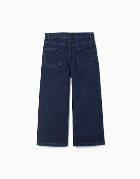 Pantalon en jean à coupe droite avec 5 poches Bleu+Bleu foncé 6 - vertbaudet enfant 