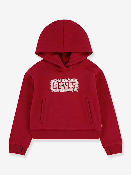 Sweat à capuche rouge 1 - vertbaudet enfant 