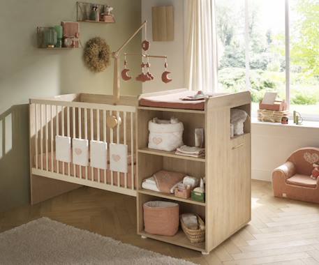 Lit combiné 60x120 évolutif en 90x190 décor bois hêtre - adele Marron 3 - vertbaudet enfant 