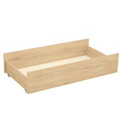 Chambre et rangement-Chambre-Tiroir pour lit bébé combiné évolutif décor bois hêtre - adele