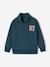Sweat col camionneur garçon bleu canard+jaune 1 - vertbaudet enfant 