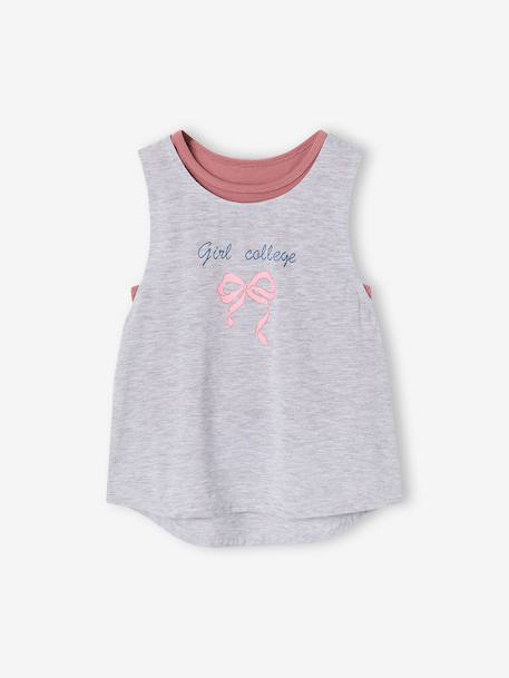 Débardeur 2 en 1 sport vieux rose 1 - vertbaudet enfant 