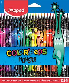 Jouet-Papeterie-Crayons de couleur color peps monster