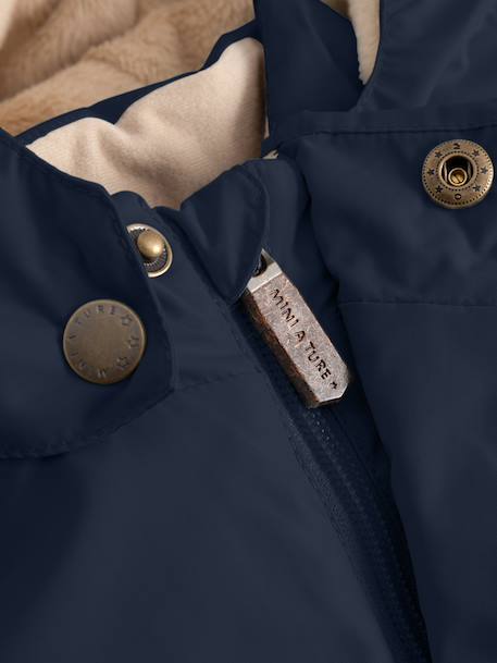 Veste d'hiver avec doublure polaire MATWALLY enfants MINI A TURE bleu foncé+bleu grisé+caramel+marine+prune+vert sauge+vieux rose+violet 18 - vertbaudet enfant 