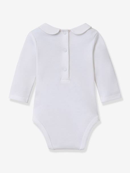 Body manches longues col brodé blanc 2 - vertbaudet enfant 