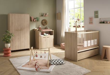 Armoire 2 portes décor bois hêtre - adele Marron 5 - vertbaudet enfant 