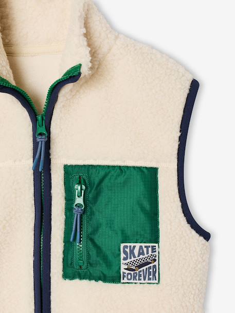 Gilet sans manches garçon caramel+écru 8 - vertbaudet enfant 