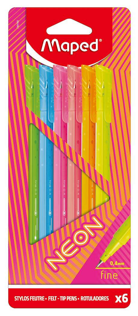 Fille-Accessoires-Fourniture scolaire-stylo, règle, ciseaux-Feutres graph peps neon stylos